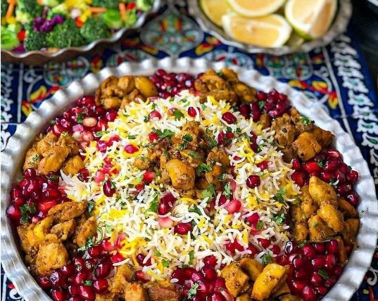 انار پلو مجلسی برای شب یلدا