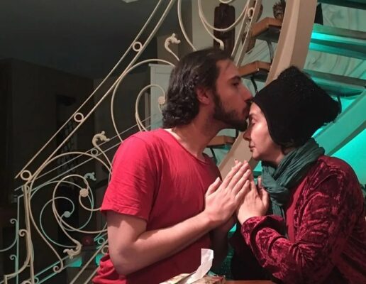 کتایون ریاحی به همراه پسرش